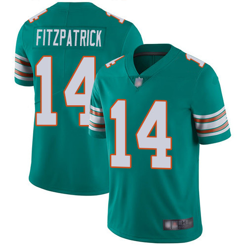 Nike Miami Dolphins 14 Ryan Fitzpatrick Aqua Green Alternate Men Stitched NFL Vapor Untouchable Limited Jersey